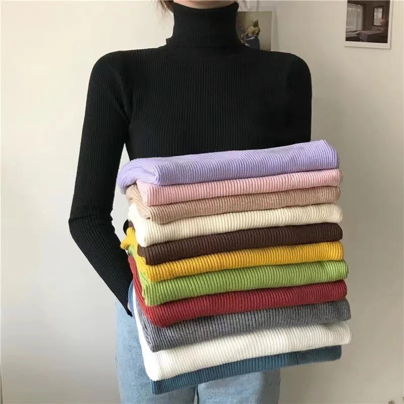 Elegant Turtleneck Pullover Sweater™