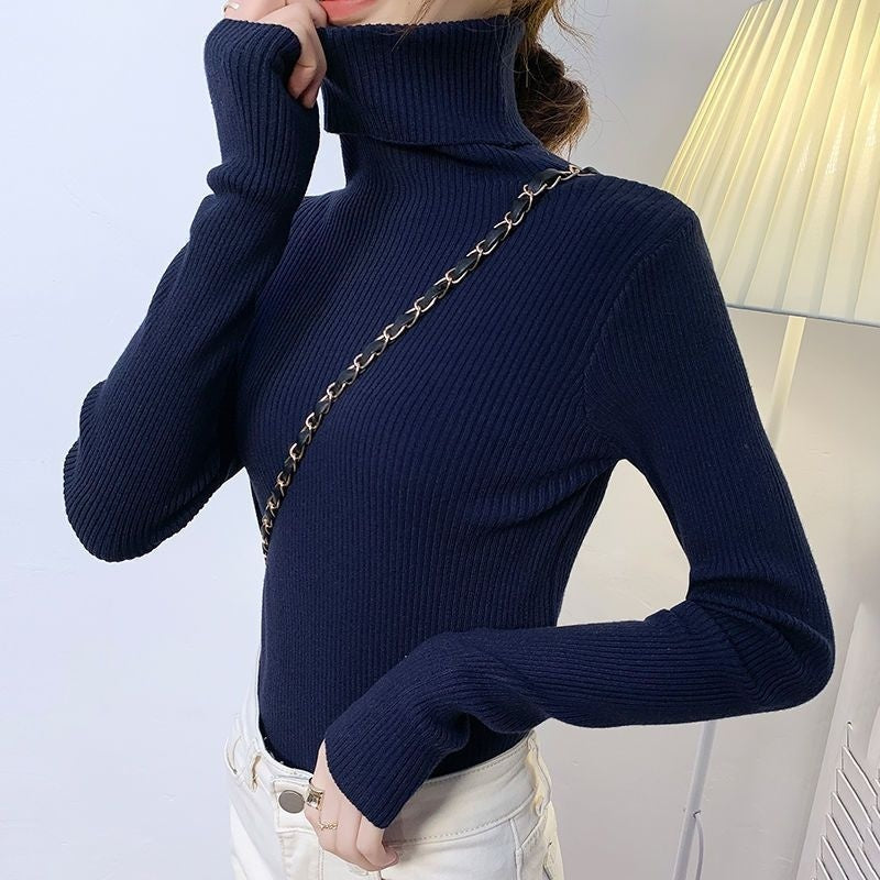 Elegant  Korean Turtleneck Pullover Sweater